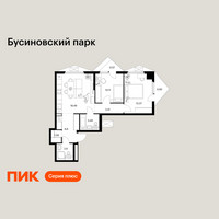 Планировка двухкомнатной(квартира) площадью 61.17 квадратных метров в “ЖК Бусиновский парк”