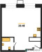 Планировка однокомнатной(квартира) площадью 39.4 квадратных метров в “ЖК Гоголь парк”