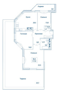 Планировка квартиры, ID 543819