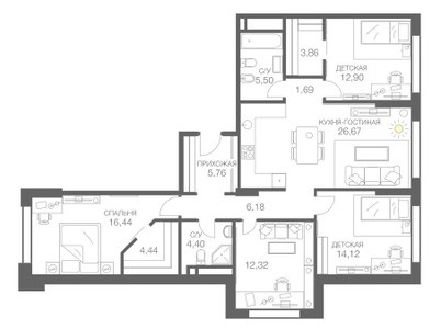 Планировка квартиры, ID 23439