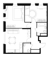 Планировка трехкомнатной(квартира) площадью 64.8 квадратных метров в “ЖК Переделкино Ближнее”