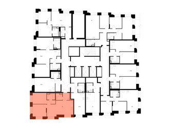 Планировка двухкомнатной(квартира) площадью 59 квадратных метров в ЖК “ЖК Онежский вал”