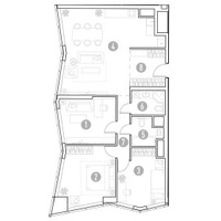 Планировка трехкомнатной(квартира) площадью 95.03 квадратных метров в “УНО Горбунова”