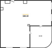 Планировка двухкомнатной(квартира) площадью 160.1 квадратных метров в “ЖК Magnum”