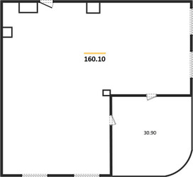 Планировка двухкомнатной(квартира) площадью 160.1 квадратных метров в ЖК “ЖК Magnum”