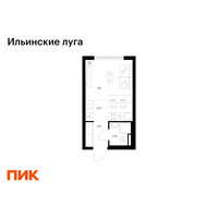 Планировка студии(квартира) площадью 20.12 квадратных метров в “ЖК Ильинские луга”