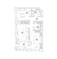 Планировка двухкомнатной(квартира) площадью 68.4 квадратных метров в “ЖК ВЭРИ на Миклухо-Маклая”