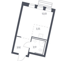 Планировка студии(квартира) площадью 21.9 квадратных метров в “ЖК Рублевский Квартал”