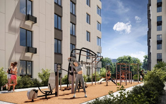 Спортивная площадка в ЖК “EVO”