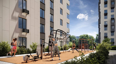 Планировка однокомнатной(квартира) площадью 45.76 квадратных метров в ЖК “ЖК ЭВО”