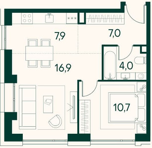 Планировка квартиры, ID 193584