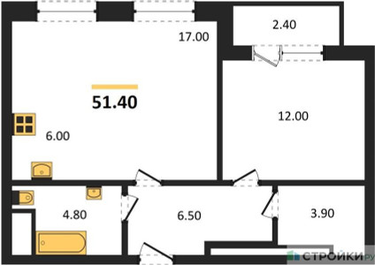 Планировка квартиры, ID 409718