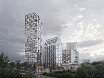 Планировка 4+ комнатной(квартира) площадью 161.1 квадратных метров в ЖК “ЖК СТОУН Грэйн”