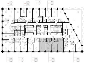 Планировка трехкомнатной(квартира) площадью 84.3 квадратных метров в ЖК “Дом премиум-класса МИРА”