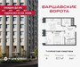 Планировка однокомнатной(квартира) площадью 37.7 квадратных метров в “ЖК Варшавские ворота”