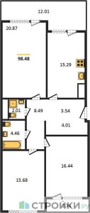 Планировка квартиры, ID 131242