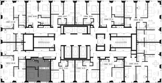 Планировка однокомнатной(квартира) площадью 35.4 квадратных метров в “ЖК SET (Сет)”