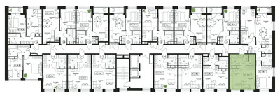 Планировка студии(квартира) площадью 30.7 квадратных метров в ЖК “ЖК Пушкино Град”