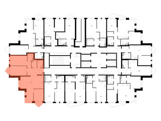 Планировка трехкомнатной(квартира) площадью 92.1 квадратных метров в ЖК “ЖК Строгино 360”