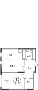 Планировка квартиры, ID 546974