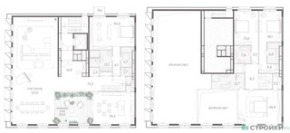 Планировка 4+ комнатной(квартира) площадью 458.3 квадратных метров в “ЖК Тессинский, 1”