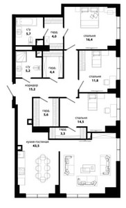 Планировка квартиры, ID 230770
