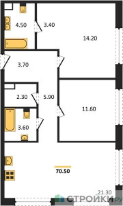 Планировка квартиры, ID 423533
