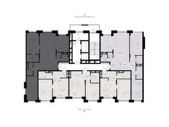 Планировка трехкомнатной(квартира) площадью 94.3 квадратных метров в ЖК “ЖК Преображенская Площадь”