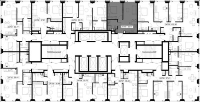 Планировка однокомнатной(квартира) площадью 38.8 квадратных метров в ЖК “ЖК SET (Сет)”