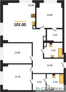 Планировка квартиры, ID 546454