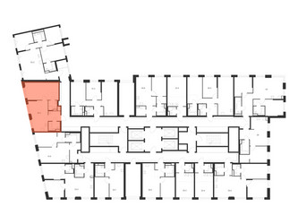 Планировка однокомнатной(квартира) площадью 48.3 квадратных метров в ЖК “ЖК 2-й Иртышский”