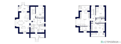 Планировка 4+ комнатной(квартира) площадью 186.58 квадратных метров в ЖК “ЖК Мечта”