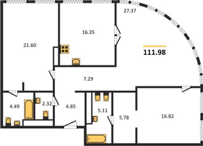 Планировка квартиры, ID 106317