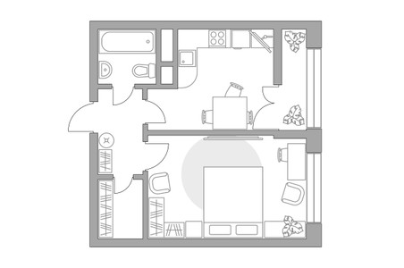 Планировка квартиры, ID 497673