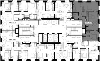 Планировка трехкомнатной(квартира) площадью 97 квадратных метров в “ЖК SET (Сет)”