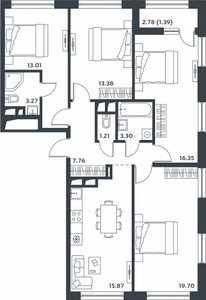 Планировка квартиры, ID 495791