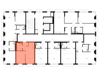 Планировка однокомнатной(квартира) площадью 33 квадратных метров в ЖК “ЖК 2-й Иртышский”