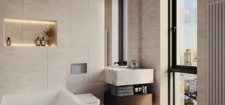 Ванная комната в ЖК “Level Академическая”