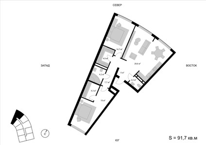 Планировка квартиры, ID 531761