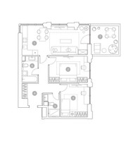 Планировка трехкомнатной(квартира) площадью 74.9 квадратных метров в “ЖК ВЭРИ на Миклухо-Маклая”