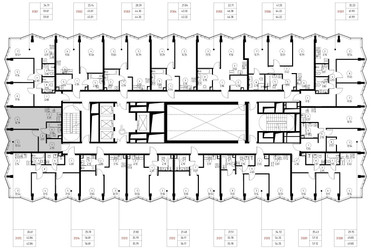 Планировка однокомнатной(квартира) площадью 42.9 квадратных метров в ЖК “Дом премиум-класса МИРА”