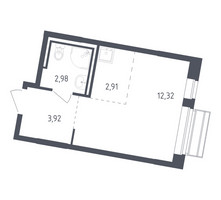 Планировка студии(квартира) площадью 21.9 квадратных метров в “ЖК Рублевский Квартал”