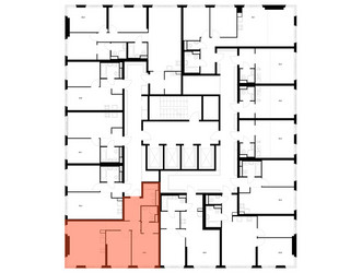 Планировка двухкомнатной(квартира) площадью 59.6 квадратных метров в ЖК “ЖК 2-й Иртышский”