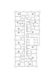 Планировка двухкомнатной(квартира) площадью 61.57 квадратных метров в ЖК “УНО Горбунова”