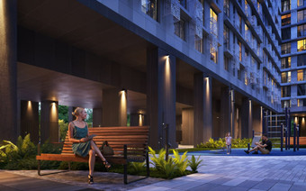 Придомовая территория ЖК "Детали"