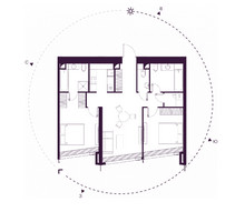 Планировка двухкомнатной(квартира) площадью 80.66 квадратных метров в “ЖК Дом Дау”