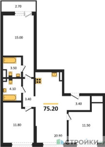 Планировка квартиры, ID 243413