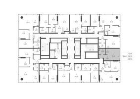 Планировка студии(квартира) площадью 28.5 квадратных метров в “ЖК Слава”