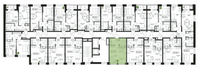 Планировка студии(квартира) площадью 28.2 квадратных метров в ЖК “ЖК Пушкино Град”
