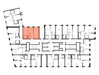 Планировка двухкомнатной(квартира) площадью 51.3 квадратных метров в ЖК “ЖК 2-й Иртышский”